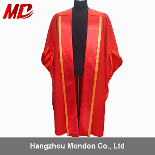 Red Graduation Gown College Graduation PHD Dress Graduated