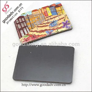 Top fashion novelty colorful wooden fridge magnet sticker