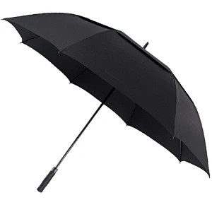 Automático Abierto Extra Grande Oversize Double Canopy Venteado A prueba de viento Paraguas impermeable para los regalos del día del padre