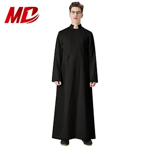 Matte Polyester Anglican Clergy Cassock Robe of Church Uniform