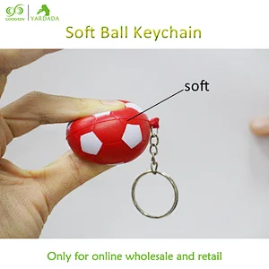 Red football PU ball key chain, football fans souvenir promotion key chain, men's wallet Pendant in stock