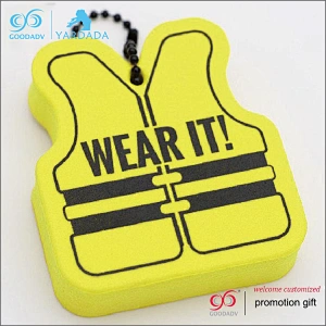 custom EVA foam floating keychain with silk screen printing and cloth shape custom keychain keychain ring