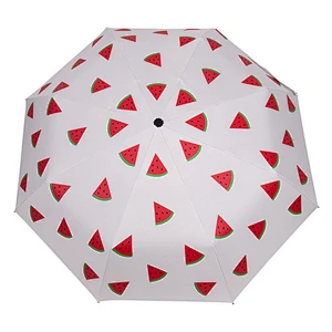 Paraguas de viaje compacto con estampado de frutas