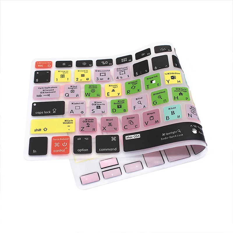 For mac OSX Shortcuts Custom laptop with russian keyboard Skins For mac laptop Pro 15 for macbook pro retina display