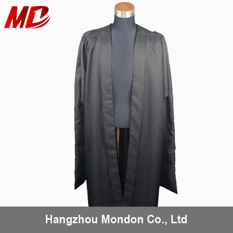 Classic uk style Faculty black matte Bachelor Master graduation Academic Regalia