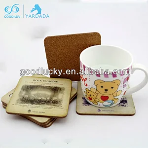 MDF Material Custom Printed Square Mug Cup Beverage Coaster