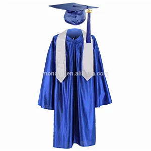 wholesale Shiny cheap Children graduation cap gown kindergarten graduation cap gown exporting to USA/EU