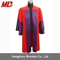 Fashional Matte Black academic Doctoral Graduation Gown/robe