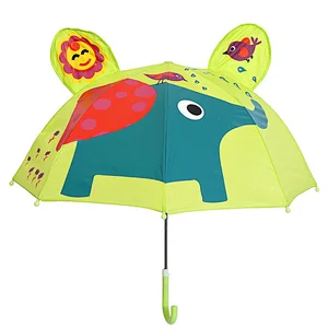 Children uv protect animal printing funky kids umbrellas with custom cartoon pattern