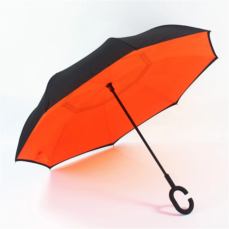 Paraguas invertido de los paraguas del revés de la lluvia del fabricante de China 24inch