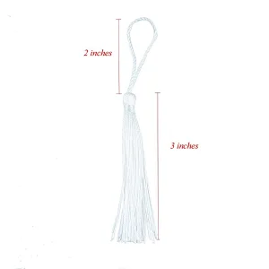 Fashionable Silky Floss white bookmark Tassels, graduation tassels Souvenir,