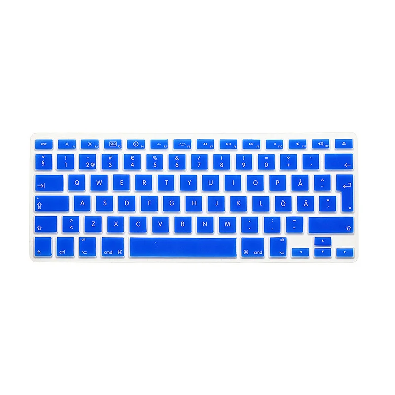 Dust-proof laptop skin swedish custom silicone keyboard Cover for Mac book Air 11
