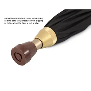 2017 new inventions black walking stick umbrella,crutch umbrella,special umbrella