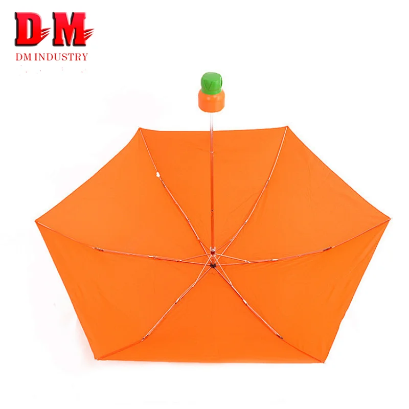 Red color 6 Pannels Chilli Umbrella 3 Fold Umbrella Advertising Kids Umbrella