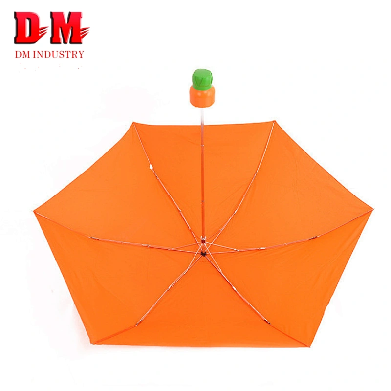 Color rojo 6 Paneles Chilli Umbrella 3 Fold Umbrella Publicidad de paraguas para niños