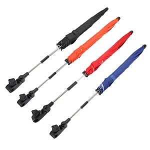 Colorful Kids Bicycle Chair Bar Holder stand Stroller Clip Bike Umbrella