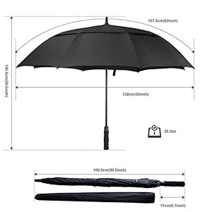 Automatic Open Extra Large Oversize Double Canopy Vented Windproof Waterproof Stick golf umbrella for Fathers day gifts