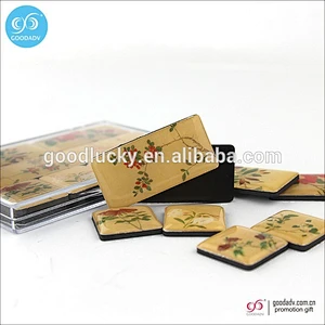Guangzhou fridge magnet custom magnet stickers transparent square resin magnet