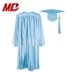 Sky Blue Kindergarten Graduation Robe Child Graduation Gown And cap For Preschool
