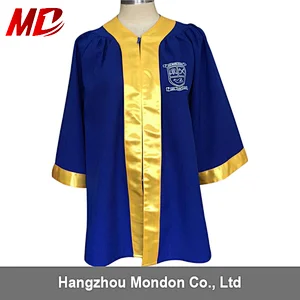 Royal Blue with Gold Satin Piping  Child's Graduation Gown