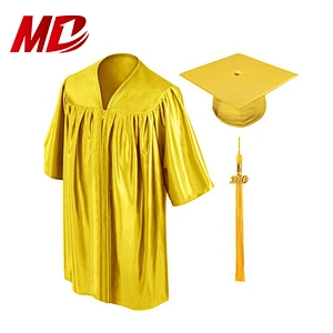 Wholesale Gold Shiny Children Graduation Gown