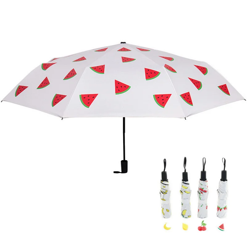 Compact Travel umberella with fruit print
