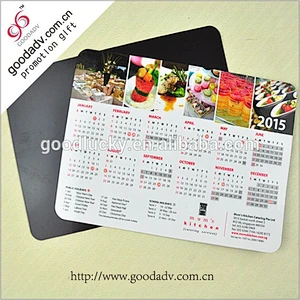 2015 New year promotion gift eco-friendly fridge magnet calendar