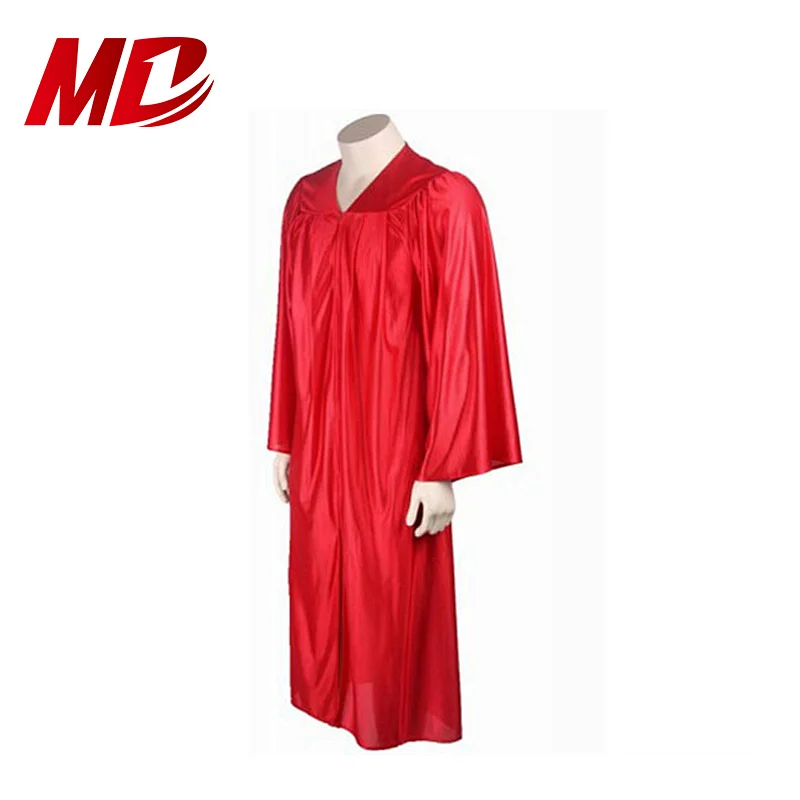Wholesale High Quality shiny various color Graduation Gown
