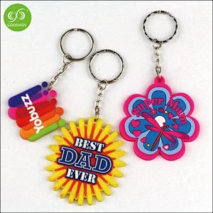 Manufacturer of high quality custom soft pvc keyring rubber keychain