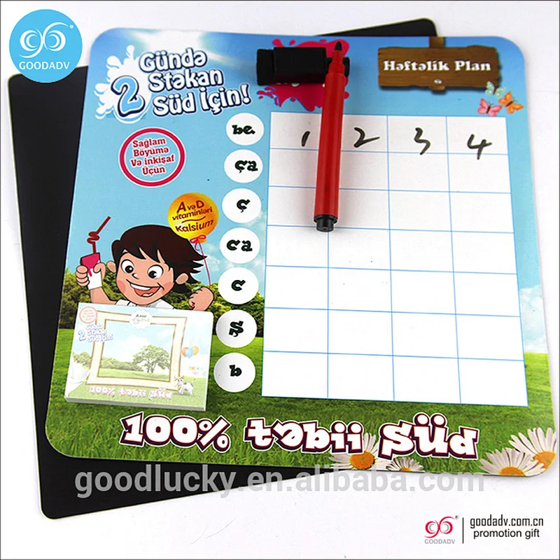 China factory kids erasable magnetic drawing board writing A3 with OEM logo