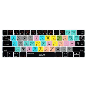 Waterproof custom silicone keyboard cover Ado be Illustrator AI Shortcuts Silicone Keyboard Protector For mac pro with touch bar
