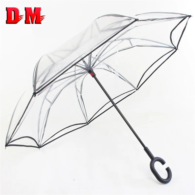 Custom printed upside down folding reverse inverted pvc dome rain umbrella