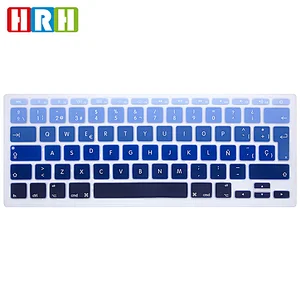 custom silicone keyboard protector laptop keyboard cover Spanish Rainbow Laptop Keyboard Skin For Mac Book Air 11