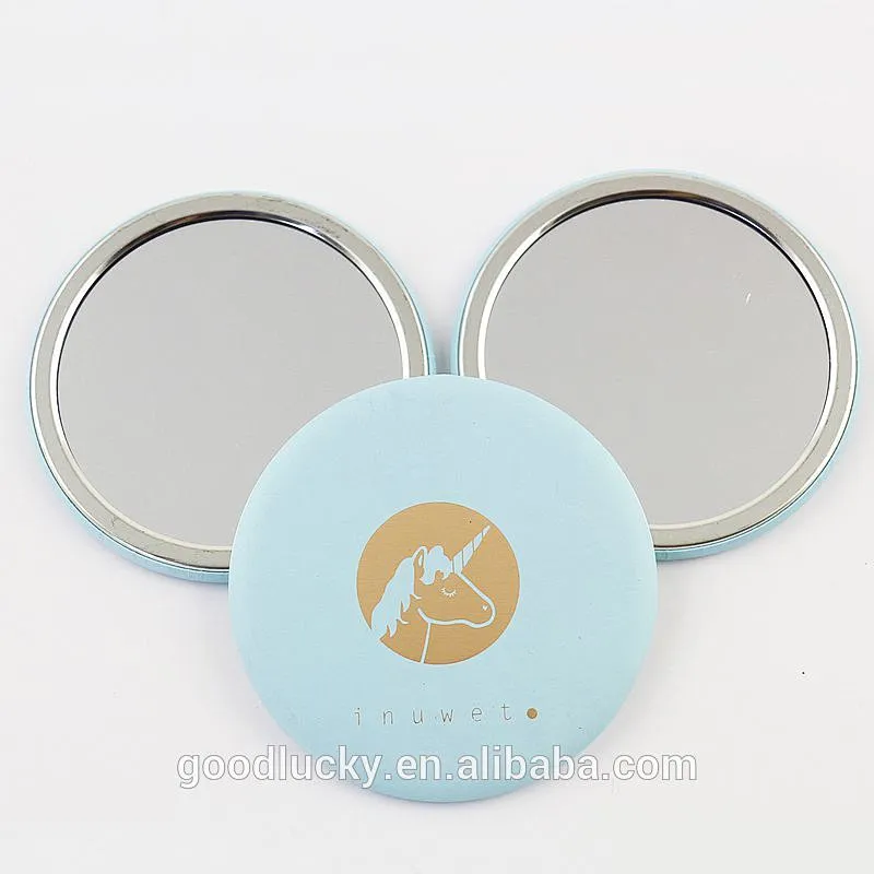 Mini 58/70/75mm round shape tin smart custom Mirror