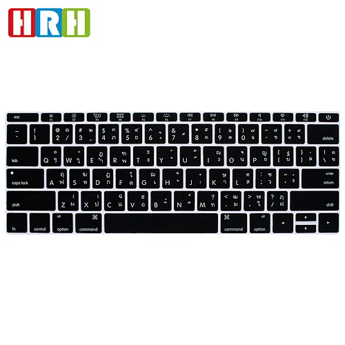 chinese computer laptop cover thai keyboard Silicone cover keyboard For macbook 12 retina english laptop keyboard