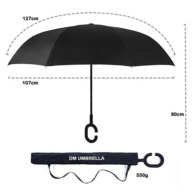 As Seen On TV print inside flower smart hand free inverted umbrella kazbrella