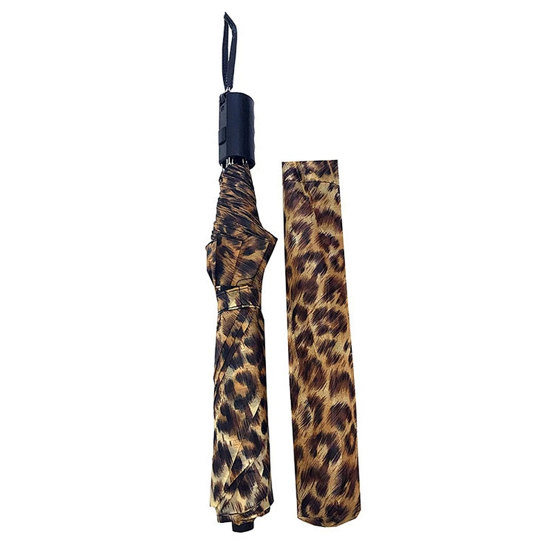 Estampado de leopardo Estándar 2 pliego paraguas especificación