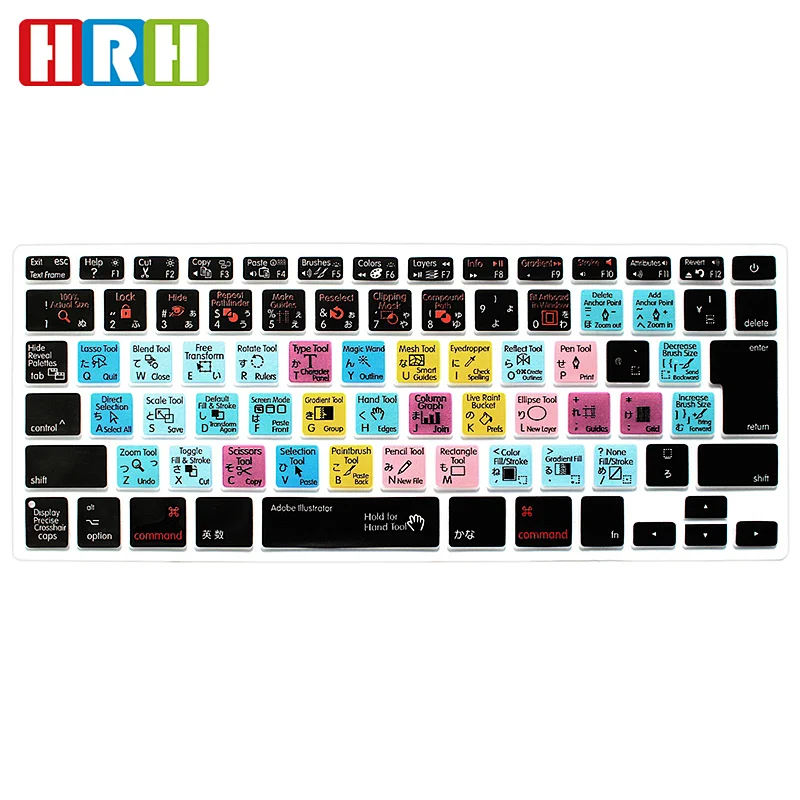 AI Functional shortcut keyboard cover Silicone Keyboard Protector For Mac Book Pro Laptop Computer for macbook pro skin 13 15
