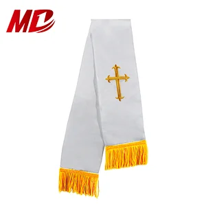 Promotion Cuff Sleeve Embroidery stoles and collars with Fluted Choir Robes choir