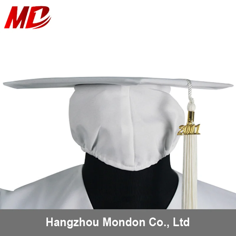 On Sale White University Academic Graduation Cap Gown