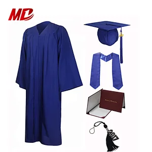 Hot High Quality Adult Matte Graduation sets Cap Gowns and Honor Stoles and Diploma Covers and Key Chain