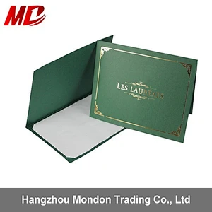 Wholesale High Quality New A4 Paper Certificate Leather Holders