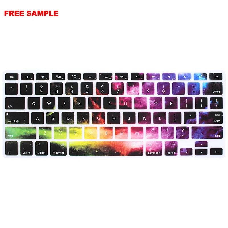 Free Sample Waterproof Keyboard Skins for Macbook Air Laptop Silicone Keyboard Cover