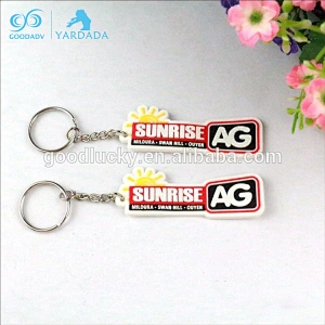 Factory oem custom 2D/3D injection soft pvc rubber keychain