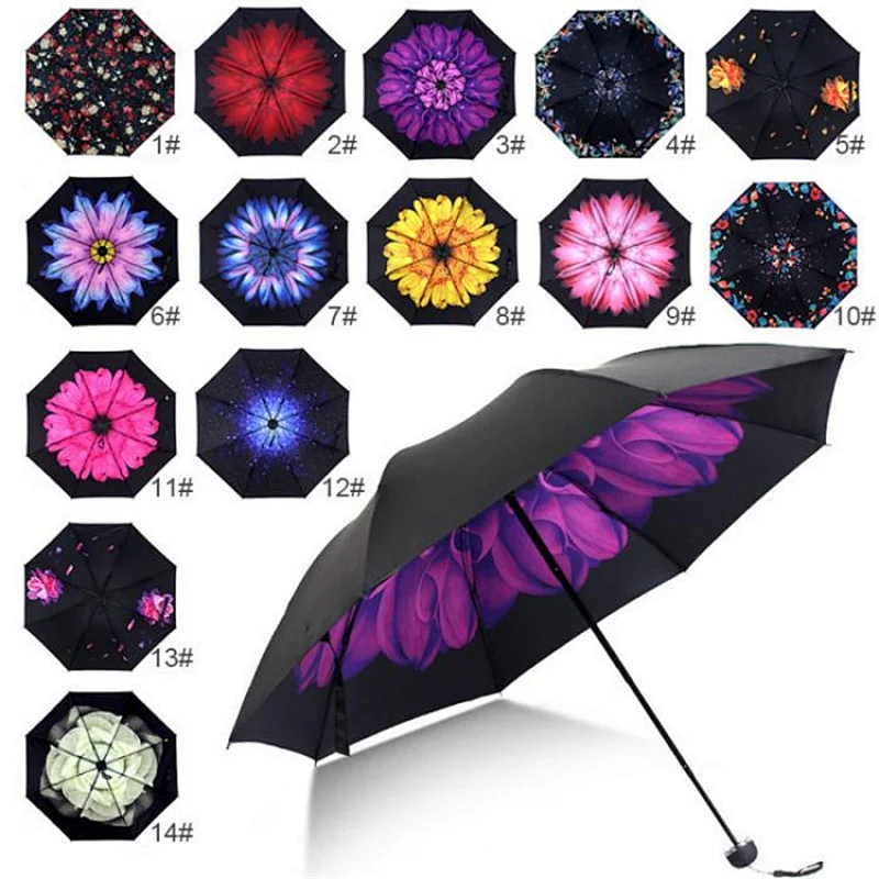 UV Resistant heat transfer Customized umbrellas with logo prints