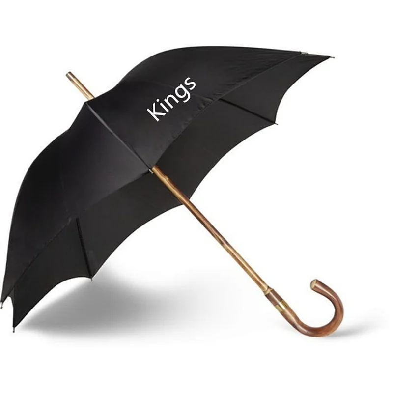 27inch Fashion wooden shaft automatic kingsman straight golf umbrella