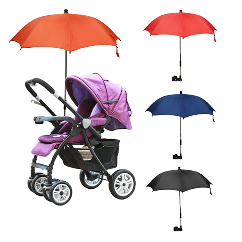 Colorful Kids Bicycle Chair Bar Holder stand Stroller Clip Bike Umbrella