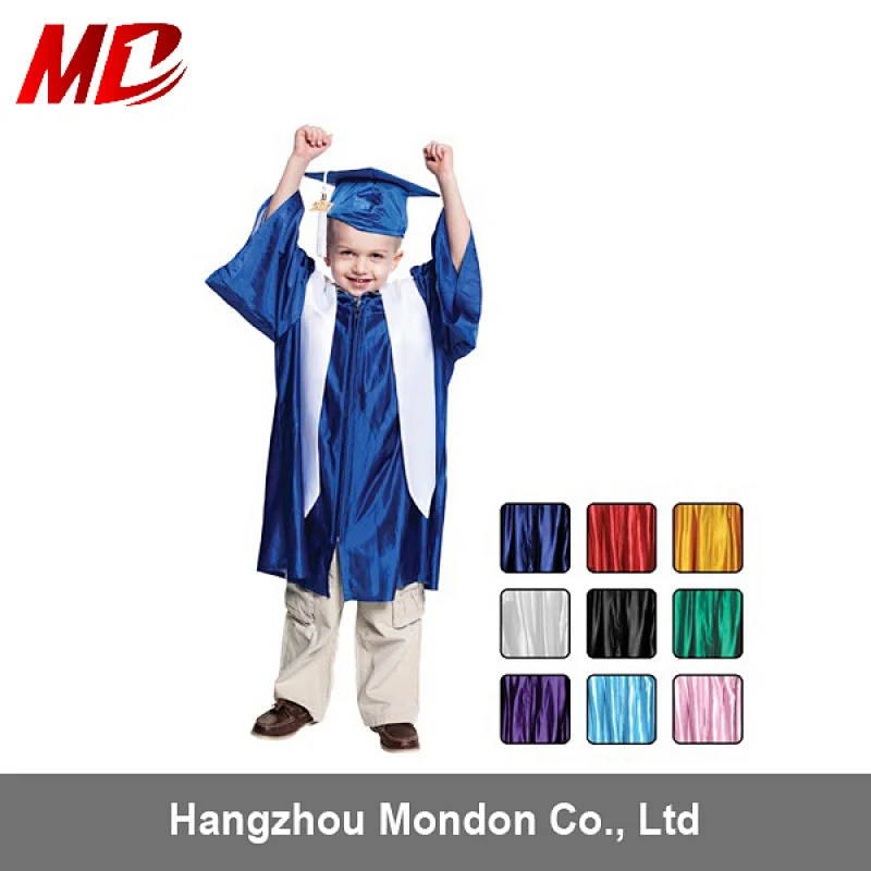 High quality shiny Children ,Preschool and Kindergarten Graduation uniform