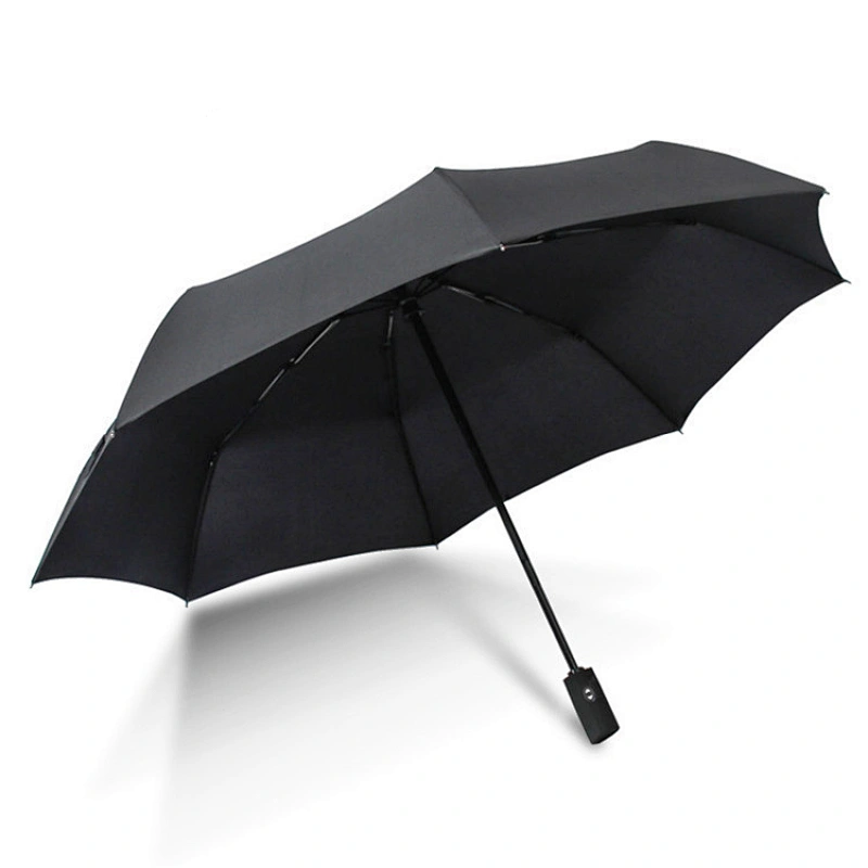 Amazon Best Sell Convenience, resistente al viento, a prueba de tormentas, revestimiento de tela, compacta, 3 veces paraguas de viaje