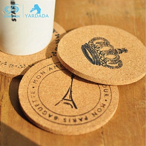 Custom standard size heat proof CMYK cup wine coasters